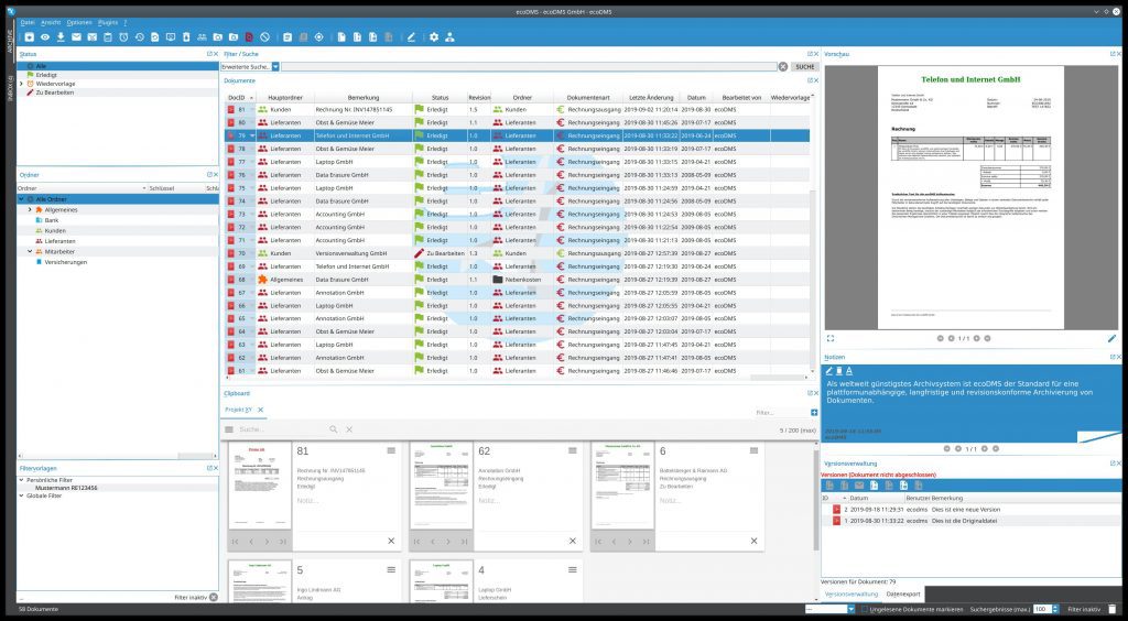 DMS Einführung - Screenshot ecoDMS.de